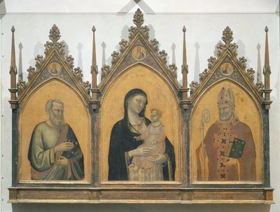 Madone et Enfant avec SS. Matthieu et Nicolas, retable, 1328 - Bernardo Daddi